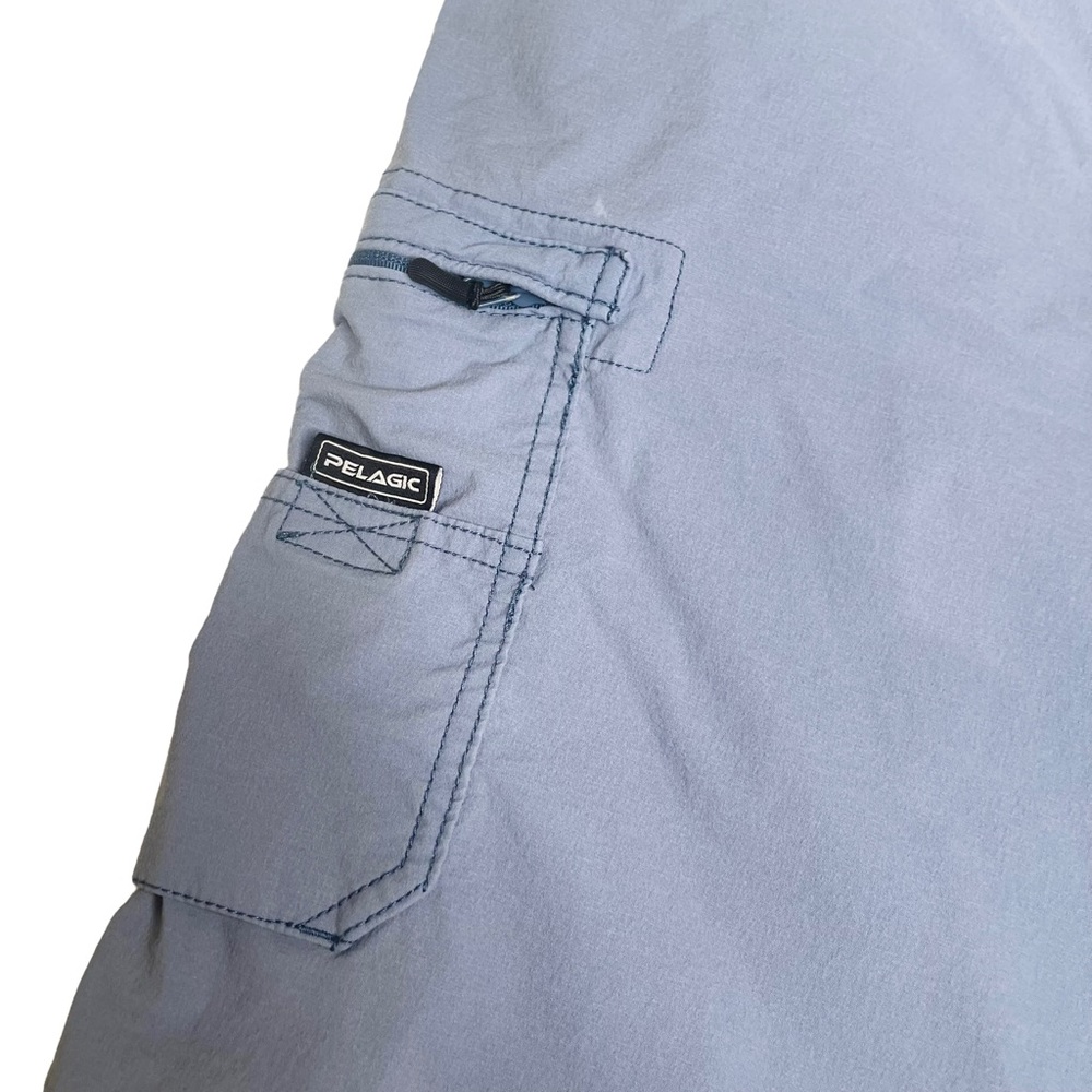 Pelagic® 𓆝 Traverse 21” Outseam Water Repellant Fishing Shorts 𓆝 Slate Blue 38 - Picture 11 of 16